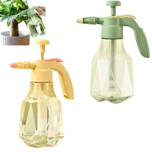 Transparent Adjustable Nozzle Spray Bottle for Gardening and Cleaning, Fine Mist Plant Mister Yellow Green