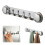 Strong Suction Cup Towel Rack Set, Drill Removable Bathroom Wall Hooks, Polished Silver 3Pcs 1