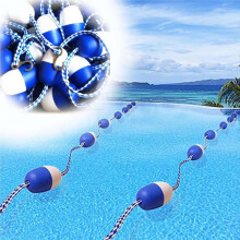 Pool Lane Divider 19.7ft Blue and White UVResistant Floating Line for Swimming Pool and Beach