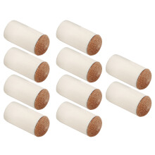 10Pcs Pool Cue Tip Covers Brown 13mm/0.51in