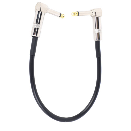 Guitar Patch Cable 6.35mm Metal Core Noise Shield Right Angle Pedal Cord