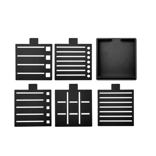 Colorful Plastic Memo Pad Storage Box Sticky Pads-Black