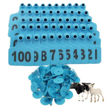 Blue Cattle Ear Tags 501600, Large Plastic Livestock Ear Tags for Cow Calf Sheep, Easy Identification
