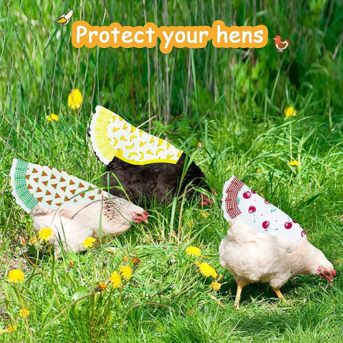 Chicken Saddle Hen Apron DoubleLayer Feather Protection with Secure Fit for Poultry Back and Wing 1