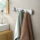 Strong Suction Cup Towel Rack Set, Drill Removable Bathroom Wall Hooks, Polished Silver 3Pcs 2