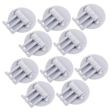 10pcs Adhesive Wall Hooks 360 Rotating Heavy Duty Towel Hooks for Bathroom and Kitchen