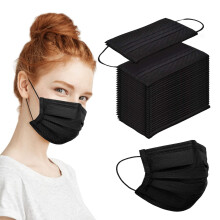 Disposable Face Mask 3 Ply Breathable Protection with Soft Ear Loops and Adjustable Nose Bridge for Adults
