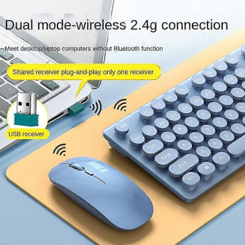 (B3) Rechargeable Wireless Keyboard and Mouse Set Notebook Keyboard 2