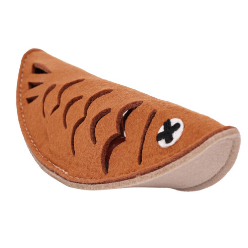 Brown Fish-Shaped Snuffle Toy Foraging Training