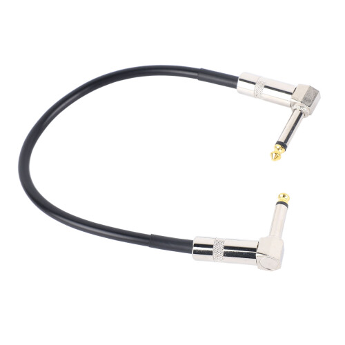 Guitar Patch Cable 6.35mm Metal Core Noise Shield Right Angle Pedal Cord 2