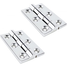 316 Stainless Steel Door Hinges Set of 2, Ball Bearing Cabinet Hinges with Mirror Gloss Finish