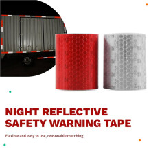 2 St 50 Mm X 3 Meter Tejp Varningstejp Reflektortejp SäKerhetsmäRkningstejp Vit och RöD
