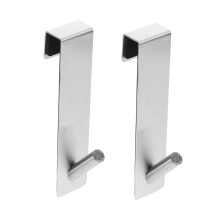 2pcs Stainless Steel Wall Hooks Rust Proof Bathroom Towel Hooks Durable Waterproof Hanging Storage