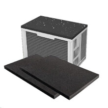 Window Air Conditioner Drip Cushion with Magnetic Noise Reduction Foam Pad, Removable Rain Cover, Cut‑to‑Fit Design