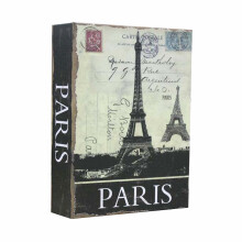 Dictionary Diversion Book Safe with Combination Lock Hidden Steel Storage Box for Home Office Eiffel Tower