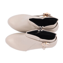 Beige PU High Heels 235mm (9.25in) Size 37