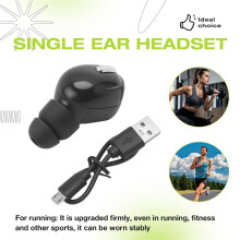 Wireless Single Ear Sports Headset with Microphone Hands-Free In-Ear Headset
