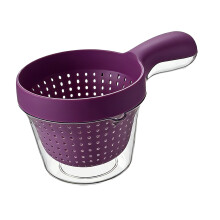 Elegant Two Layer Drain Basket For Separating Fruits And-Purple