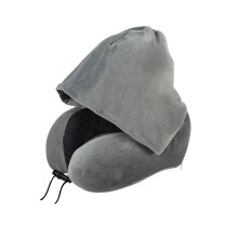 Breathable Hooded unwinding Pillow For Office Break And-grey