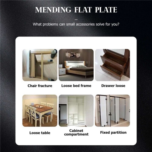 60mm x 16mm Straight Repair Joining Mending Flat Plate Bracket 5pcs 2
