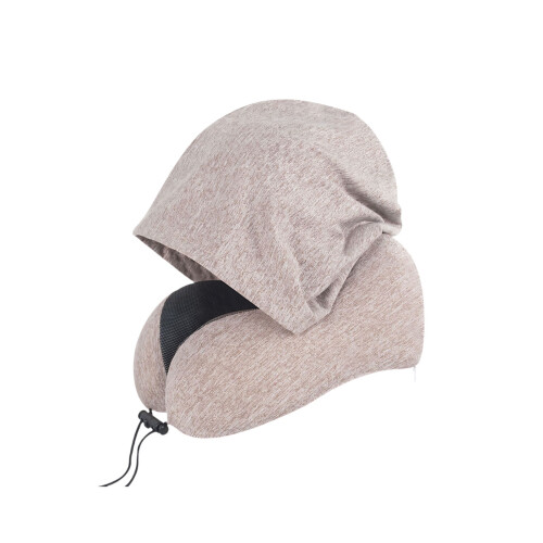 Firm Supportive Travel pillow Having secret Cover Design-brown