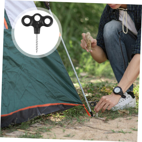 Heavy Duty Tent Stakes for Hard Ground, Reusable Camping Pegs with Easy Pullout Design 2