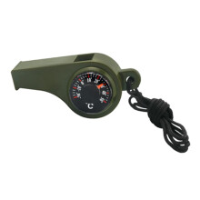 Survival Whistle with Compass and Thermometer for Outdoor Hiking Camping Emergency Loud Whistle Keychain