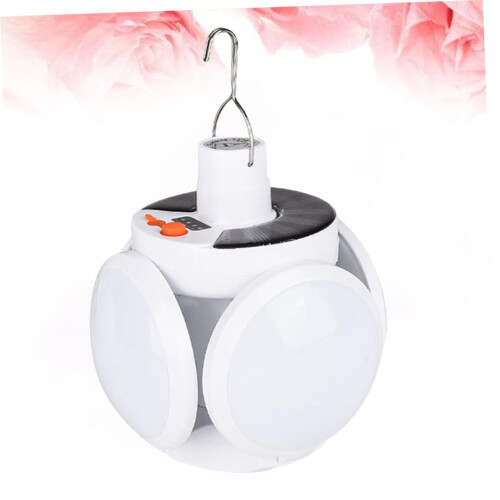 Solar Rechargeable Camping Lantern with Dual Charging Options Bright LED Foldable Tent Light 1