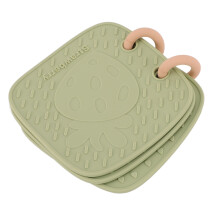 Pea Green Silicone Book Toy 13x13cm Fruit Pattern