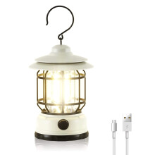 USB Rechargeable Camping Lantern 300 Lumen Bright LED Light Waterproof for Outdoor Emergency Use