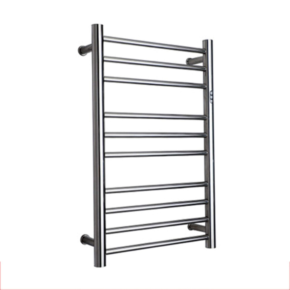 10 Bar Heated Towel Rail 304 Stainless Steel Electric Towel Warmer With Timer Wall Mounted Dual Wiring 9351714460804