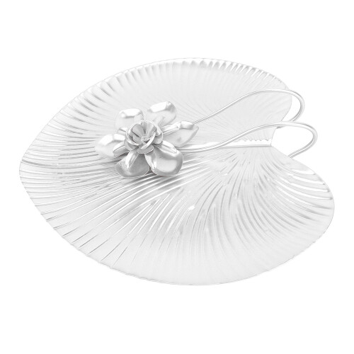 Iron Leaf-Shaped Napkin Holder Silver 210g