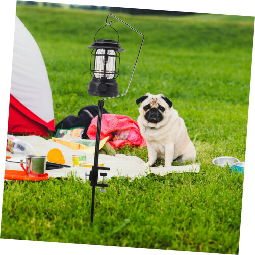 HeavyDuty Adjustable Camping Lantern Stand with Detachable Foldable Design and Stable Ground Stake 1
