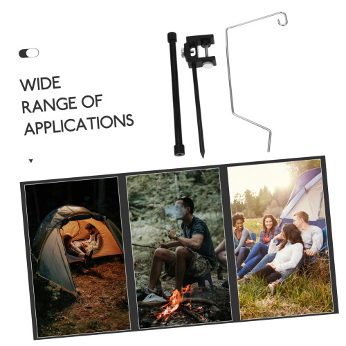 HeavyDuty Adjustable Camping Lantern Stand with Detachable Foldable Design and Stable Ground Stake 2