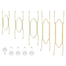 5Pcs Invisible Plate Hangers for Wall Decor, Adjustable Spring Wire Design, Durable Iron Build