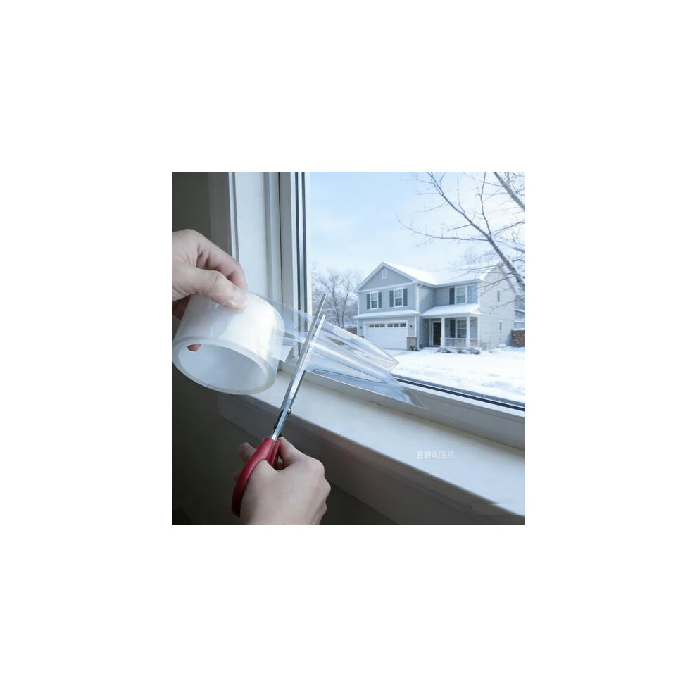 Weatherproof Caulk Tape 32.8Ft X 2In Clear Selfadhesive Waterproof Sealing Tape For Bathroom Kitchen Windows Doors 9351714460941