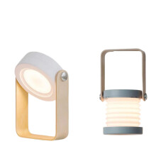 LED Camping Lantern Rechargeable with Touch Dimming Control, Foldable Indoor Outdoor Light with Handle, Grey