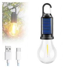 USB Rechargeable Camping Lantern with Dual Charging Design, Three Lighting Modes and Hanging Hook for Tent Camping Hiking Emergency, 1pc