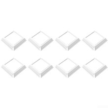 Vinyl Column Base Covers and Porch Wrap Set White Decorative Trim Easy Snap Installation (8pcs)