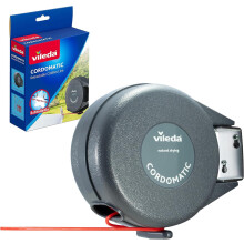 Vileda Cordomatic Retractable Washing Line 15m Wall-Mounted Retractable Clothes Line