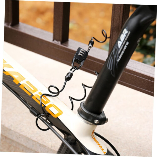 Resettable Combination Bike Lock, Durable Steel Wire Code Lock for Bicycle, Motorcycle and Scooter Use 1