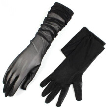 UV Protection Driving Gloves for Women, Lightweight Breathable Lace Mesh, Black, 1 Pair, Tennis