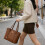 3Pcs Modern Oversized Underarm Bag Comfortable Strap-Brown 2