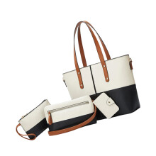 4Pcs Contemporary Mother Daughter Bag Set For-white with black