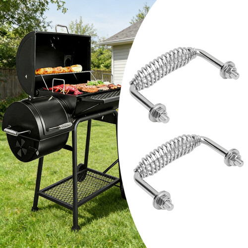 Durable 304 Nonrust Steel Bolt On Spring Handle For BBQ-2PCS 2