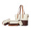 4Pcs Modern Underarm Purse With Zippered Closure-white with red 1