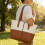 4Pcs Modern Underarm Purse With Zippered Closure-white with red 3