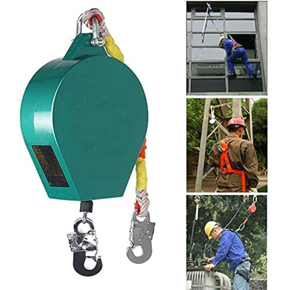20M Self Retracting Lifeline Fall Arrest Lanyard With Aluminum Alloy Shell For Construction 150Kg Capacity 9073542981299