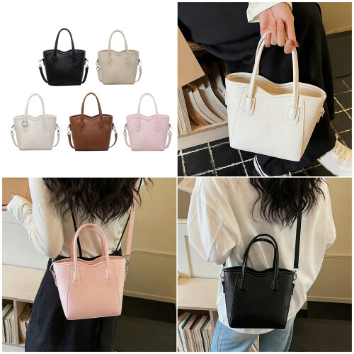 Practical Everyday Women Bucket Bag Shoulder Bag-light brown 2