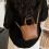 Practical Everyday Women Bucket Bag Shoulder Bag-light brown 5